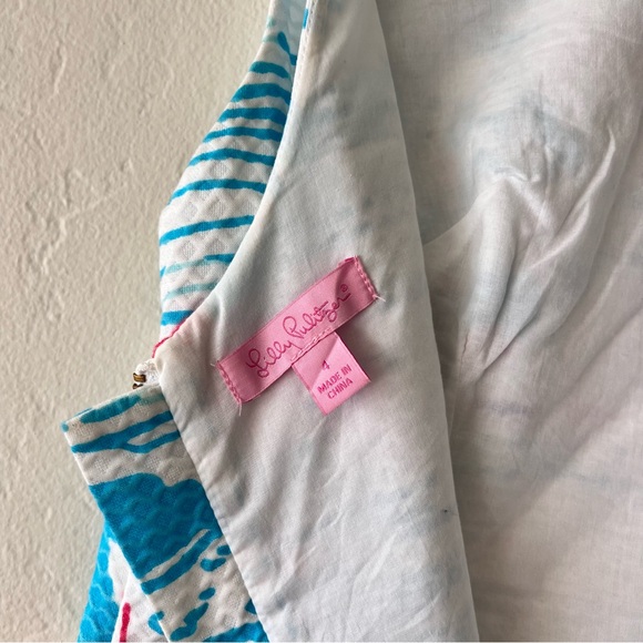 Lilly Pulitzer Blue and Red Lighthouse dress - Picture 7 of 8